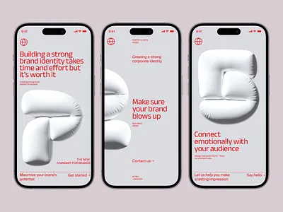 Brand identity Mobile Concept 3d branding concept creative design identity illustrations instagram interface ios marketing miinimal mobile app modern service social media startup typo ui ux