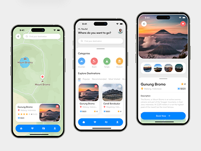 LiburanKuy - Travel Mobile App app design booking booking app minimalist mobile app mobile design tarvel service tip travel travel agency travel app travel booking travel mobile app traveling trip planner ui ui design vacation vacation design vacation mobile app