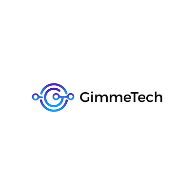 Gimmetech modern tech Logo elegant logo logo design timeless logo design user centric design