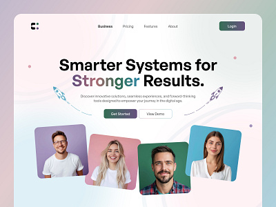 SAAS Landing Page clean creative design digital digital agency finance graphic design interface landing landing page light minimal muhammad ali saas landing page saas website ui ux web website