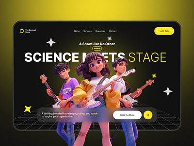 Concert Website UIUX Design 3d branding designcritique. graphic design illustration logo ui web design webdesign website uiux