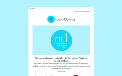 Email Marketing for SparkOptimus email design email marketing graphic design