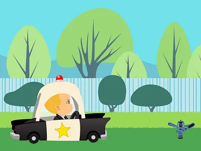 Backyard Racer Game 2d assets 2d game background art boss baby cute cartoon baby environment art game art game design mobile game art mobile games parallax suburb summer ui design white picket fence