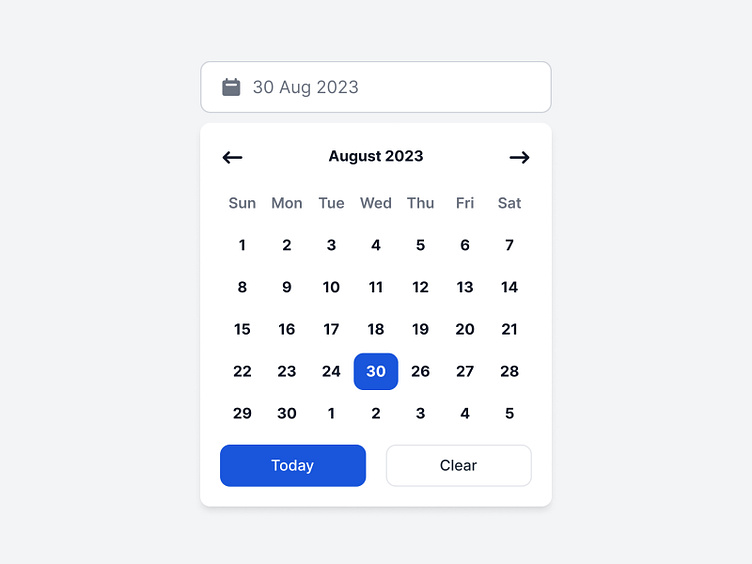 Datepicker Component By Flowbite On Dribbble