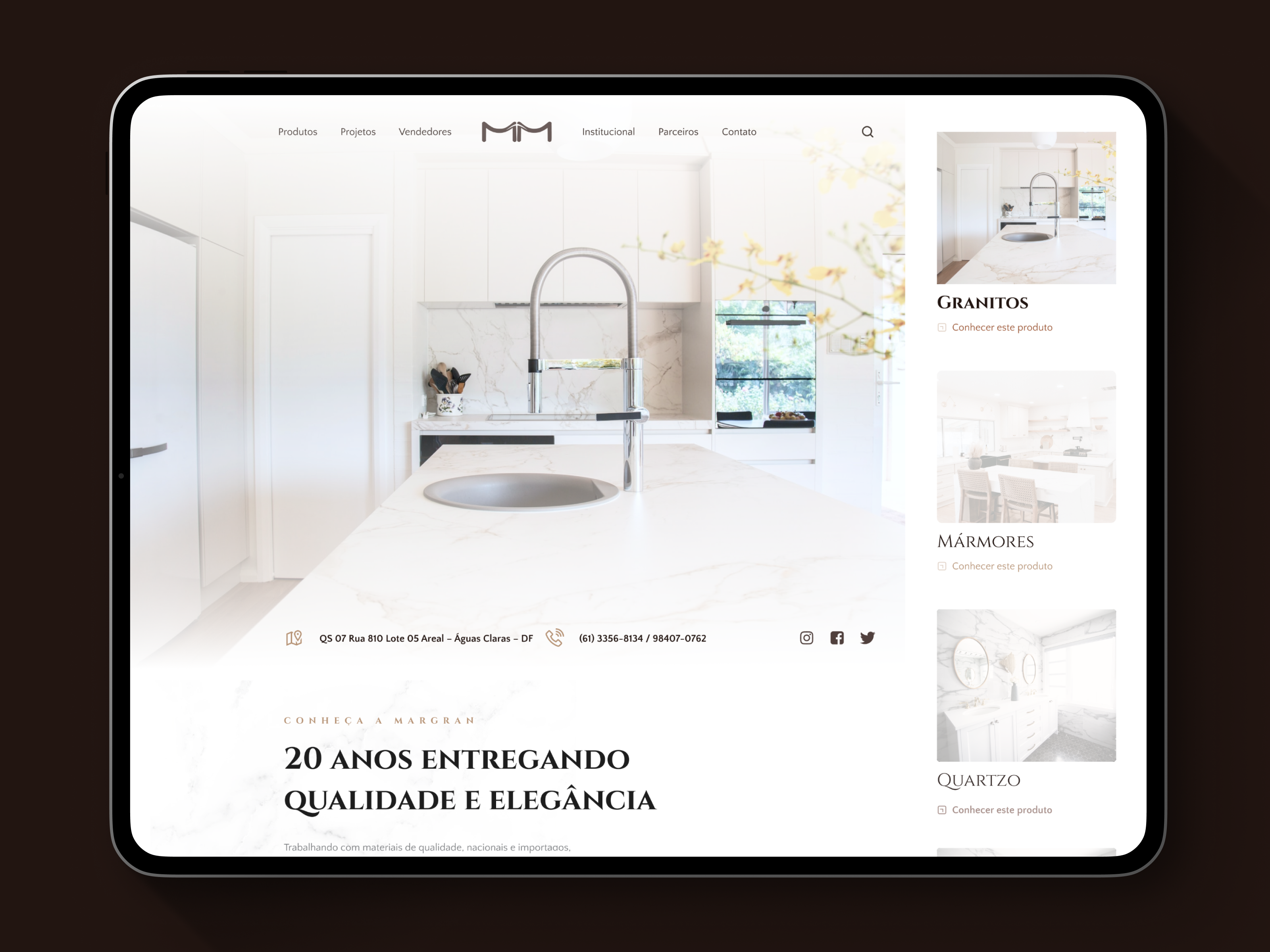 Site design for a stone store in 2020 animation design site stones store ui uidesign web webdesign
