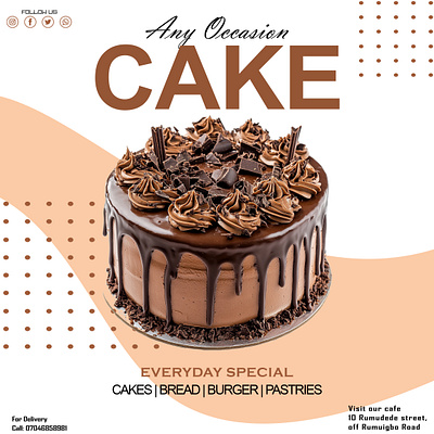Cake Design adobe illustrator adobe photoshop design graphic design poster social media post
