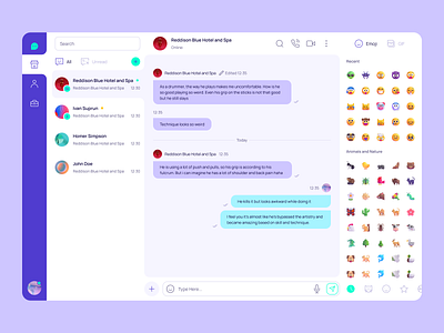 Chat UI Concept app chat emoji figma mail message telegram ui