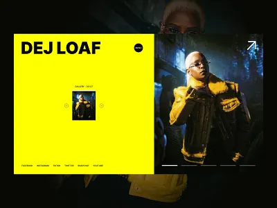 Hero Section - Dej Loaf art directed branding dej loaf design editorial design graphic design hero section hiphop musician singer ui user interface web design