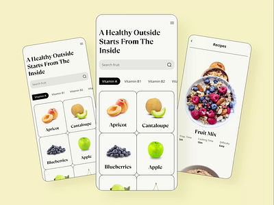 VitaMeal | App Design android design app design health interface ios design self care ui uiux ux