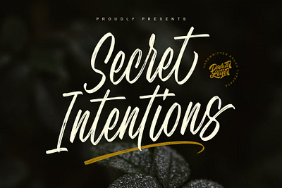 Secret Intentions branding design font identity illustration lettering logo type typography ui