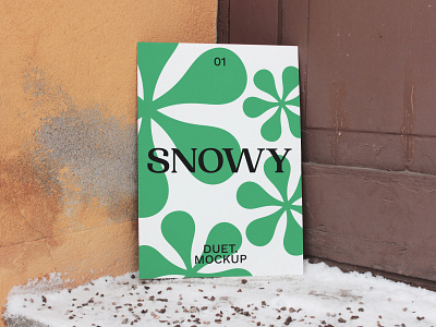 Snowy A3 Poster 01 Mockup branding design identity mockup photoshop poster template typography