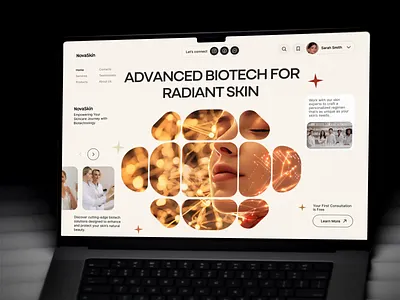 Biotech Skincare Platform Animation – Clean UI animation app brand branding design ecommerce illustration logo minimal modern ui ux web web design