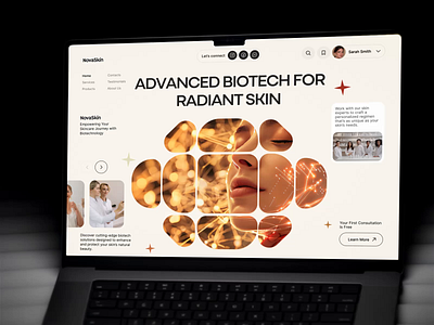 Biotech Skincare Platform Animation – Clean UI animation app brand branding design ecommerce illustration logo minimal modern ui ux web web design