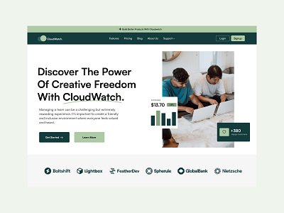 Product Page - CloudWatch branding product page saas landing page saas product page saas website saas website design ui ui design uiux ux design web design website redesign