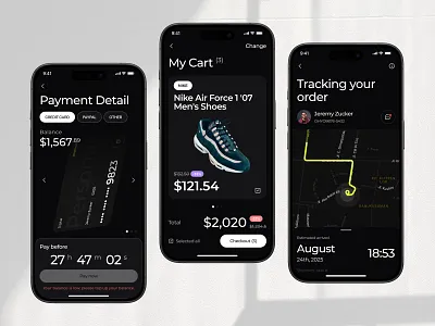Shoes E-commerce App app cart design ecommerce mobile order payment detail shoe shoes shop shopping store tracking ui ui ux uidesign ux