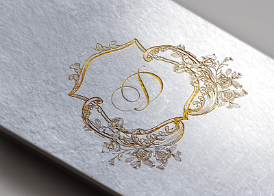Unique Wedding Crest bespoke wedding logo custom monogram custom wedding logo design illustration logo luxury logo luxury wedding logo ui wedding logo wedding monogram
