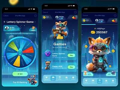 KFox Mini App UI Kit – Telegram Mini App Design Template clean fox mini app mobile app telegram