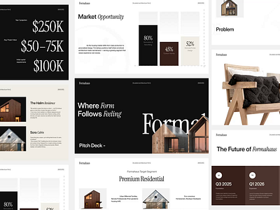 Forma Haus : Architecture Firm - Pitchdeck agency animation architectural architecture businesspitch clean deck design furniture graphic design layout design minimalist motion graphics pitch pitch deck pitchdeck presentation presentation design real estate slide slide deck