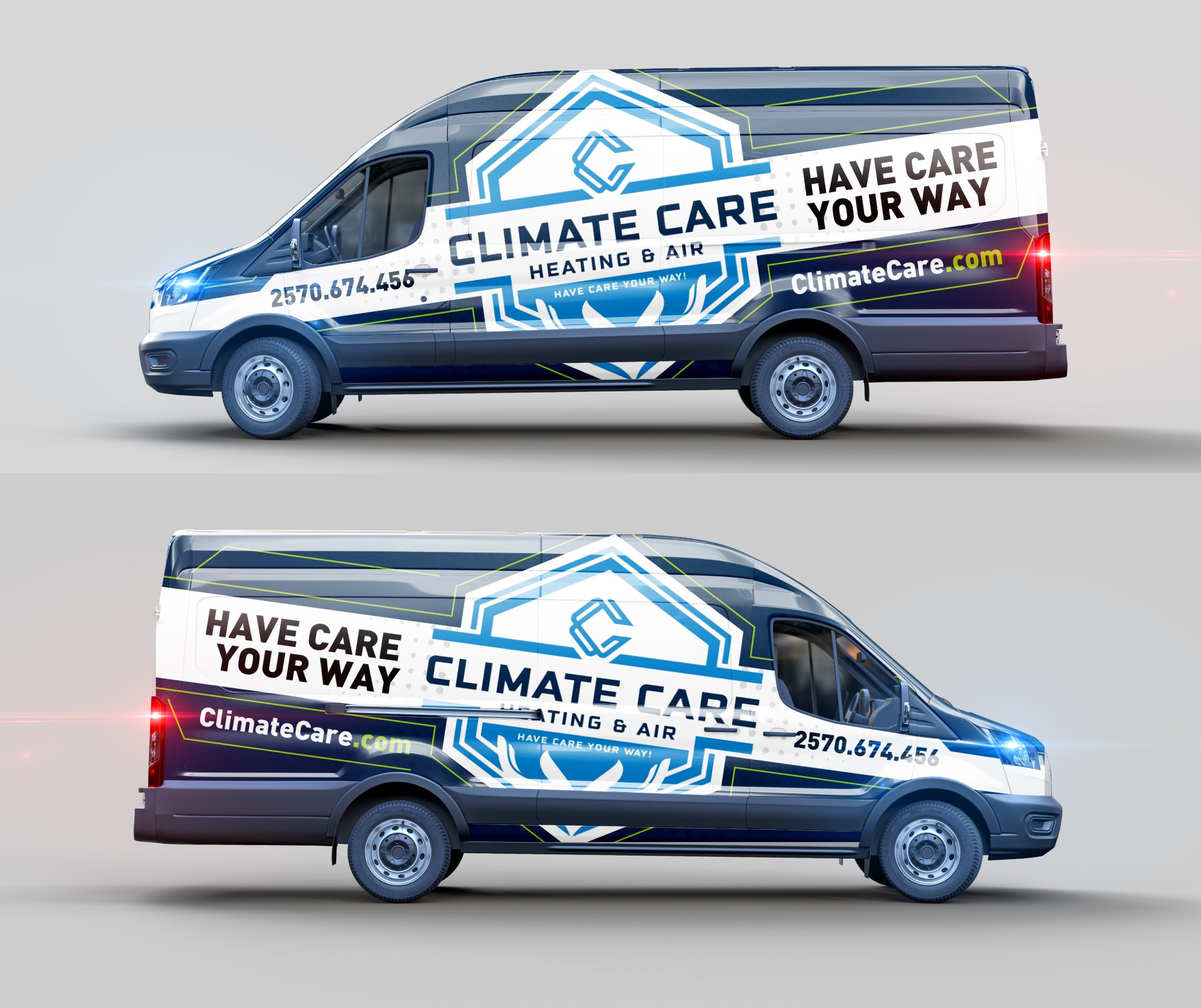 CLIMATE CARE HEATING & AIR I Creative Wrap creative car wrap graphic design innovative wrap