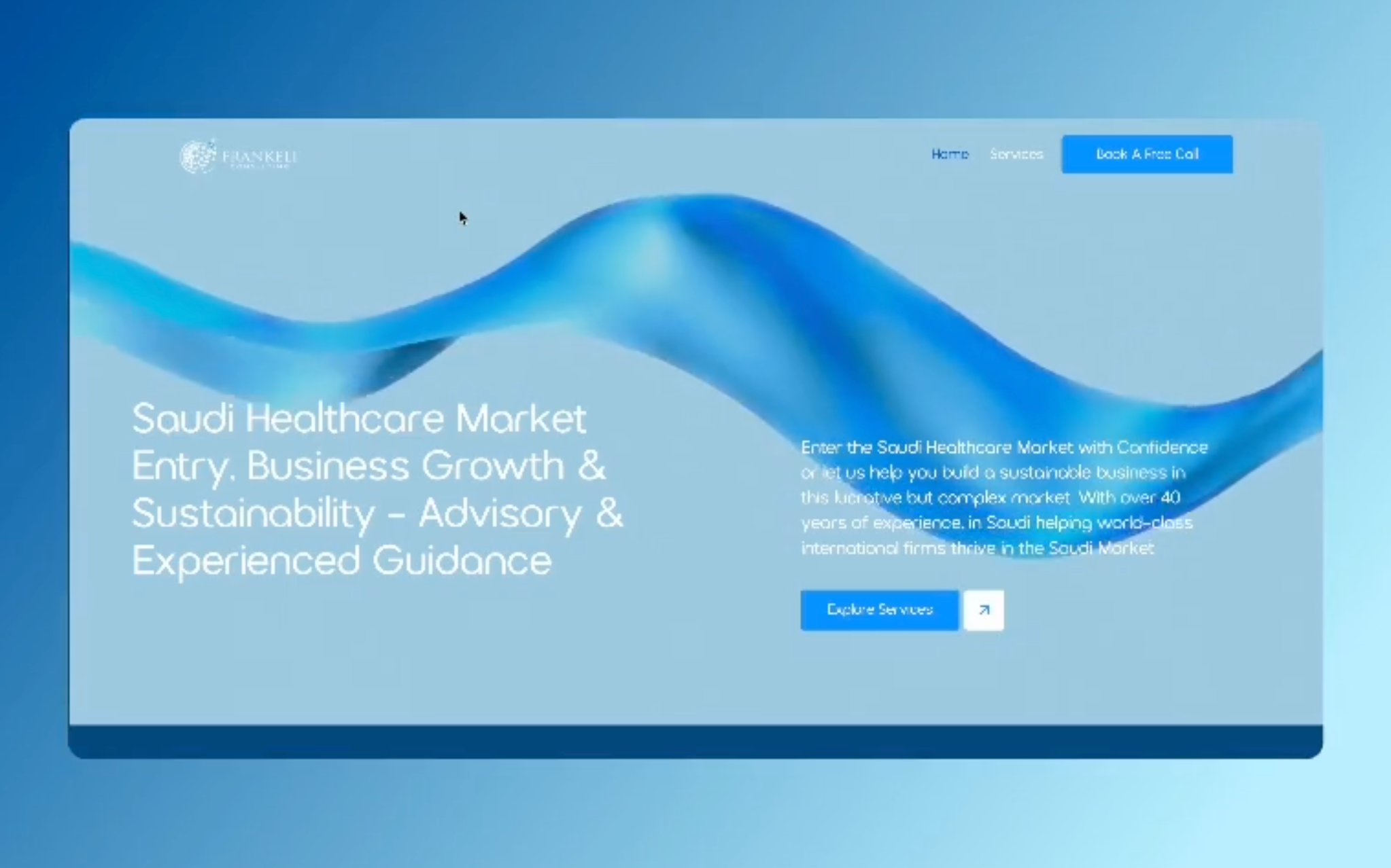 Frankeli Health Consulting 3d branding gsap logo motion graphics ux ux design web design