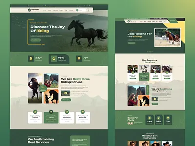 Horseno - Horse Club & Riding Sports Template ai stable service website wesite
