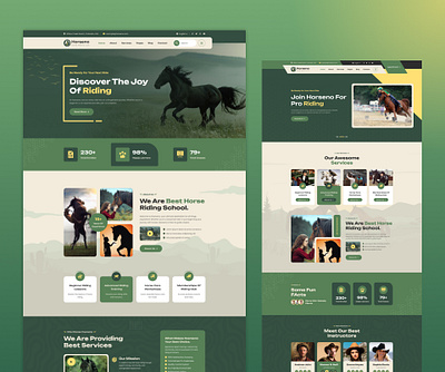 Horseno - Horse Club & Riding Sports Template ai stable service website wesite