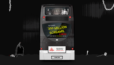 York Dungeons Bus Campaign graphic design