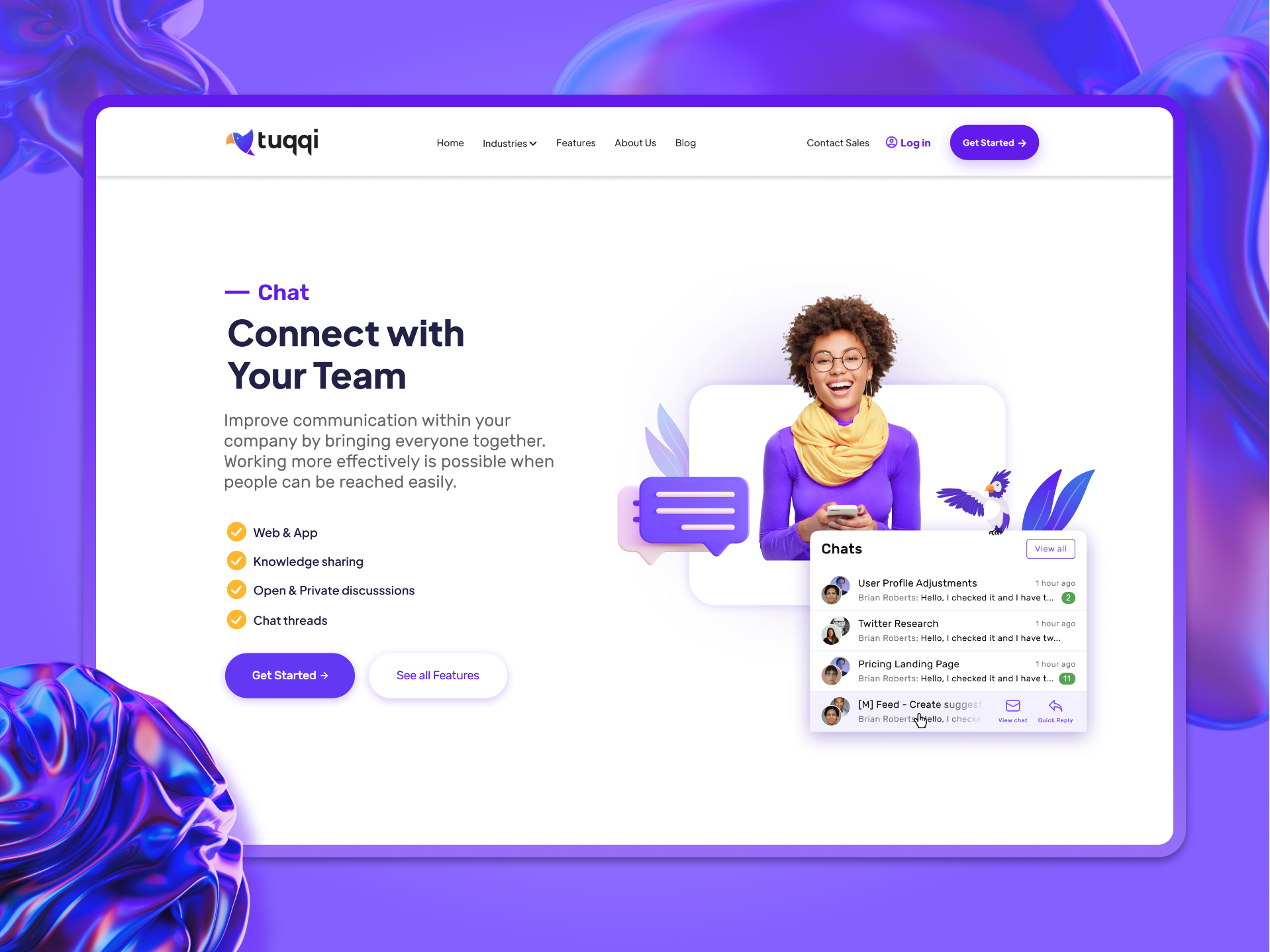 Tuqqi UI project branding saas software design ui user experience ux web design