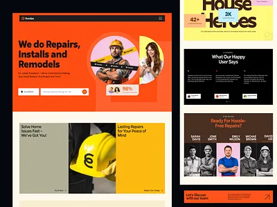 On Demand Home Service Website bento booking branding cleaning cleaning service website featured service home service landing page modern website service website ui ui animation ux web design web designer website website design