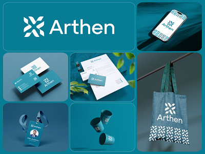 Arthen Logo and Branding design with guidelines a logo brand identity branding dribbble graphic design guidelines icon identity letter logo logo designer logo mark logodesign logos presentation symbol