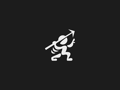 Man with a spear logo arrow b2b brand branding character design elegant graphic design logo logo design logo designer logodesign logodesigner logotype man minimalism minimalistic logo modern saas spear