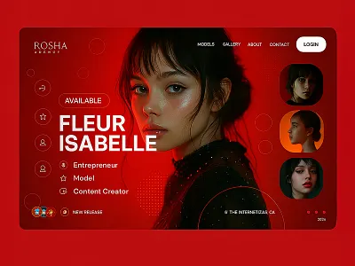 Modern Modeling Agency Landing Page – Rosha Agency glamorous theme