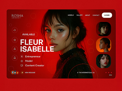 Modern Modeling Agency Landing Page – Rosha Agency glamorous theme