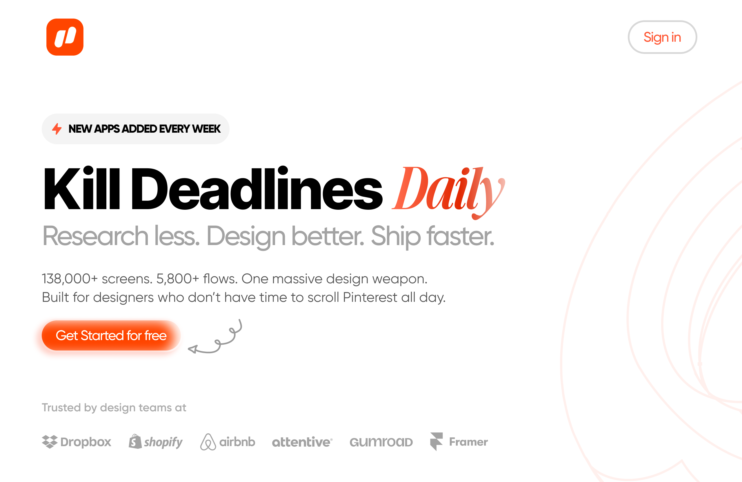 Example of Landing Page Hero Design
