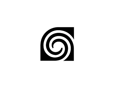 G spiral black g icon letter logo monogram simple space spiral symbol