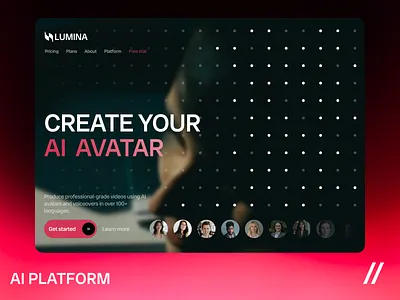 Web Platform Redesign ai avatar dark theme dashboard dashboard design design homepage landing page mosern design online platform redesign ui ux web web design web design concept web design template web ui website