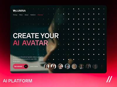 Web Platform Redesign ai avatar dark theme dashboard dashboard design design homepage landing page mosern design online platform redesign ui ux web web design web design concept web design template web ui website
