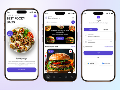 White Label Food App Design branding category app clean delivery design figma food food app food app design food app ui foode health ios app logo mobile organic restaurant ui ux vegetables