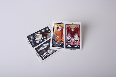 Full Colour Tarot Art Stickers Matte Finish - StickerDot NZ art celestial custom stickers design illustration labels mystical creatures spiritual art sticker art sticker design sticker printing tarot