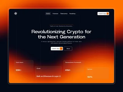 Crypto Landing Page crypto crypto landing page finance landing page ui ui ux web3