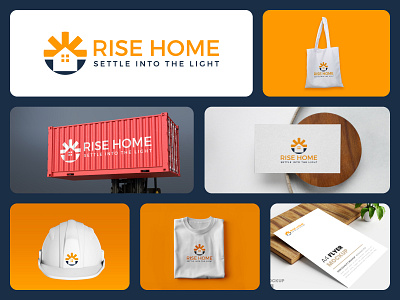 Rise home real estate logo design architecture logo commercial logo construction branding construction logo creative home logo home builder logo home development logo home logo housing logo modern house logo property logo real estate real estate branding real estate logo real estate logos residential logo