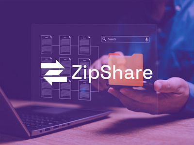 Z Letter Logo for File Sharing & Tech Platform branding data sharing file sharing file sharing logo icon logo logo design minimal logo share tech company tech logo z letter logo zip