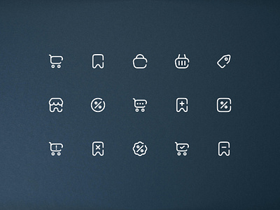 Sleek Broken Icons for eCommerce Projects icon design icon library icon pack icon set icons