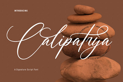 Calipatrya Signature Script Font bold brush elegant font graffiti logo modern script signature vintage
