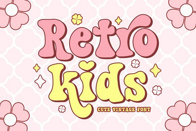 Retro Kids Font groovy font kids font retro font school font serif font vintage font