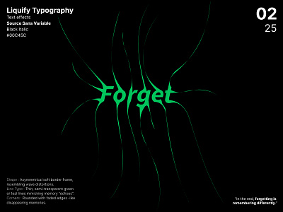 Unique & Thoughtful abstracttypography adobe illustrator colors distortedtext emotionaldesign futuristicdesign graphic design liquifyeffect motion graphics photoshop posterdesign typeart typographydesign ui variablefonts