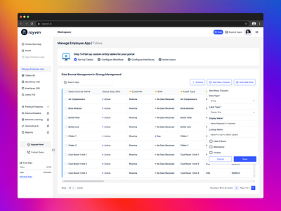 Set Up Tables UI app colorful design dribbble best shot popular product design ui ux