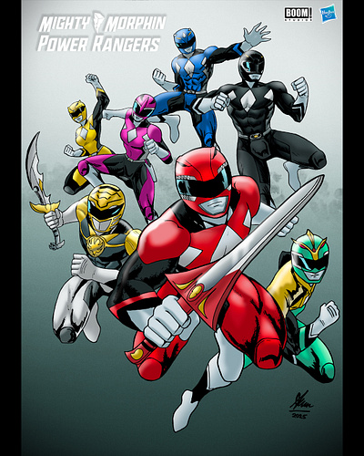 Dan Mora's MMPR artist artwork book cover character illustration comic artist comic cover comic style commission concept dan mora design drawing editorial illustration layout mighty morphin poster power rangers publishers sketch