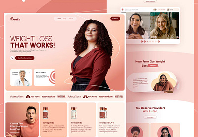 Weight Loss Website Design and Developed | #Neu Eu frontend medical website ui ui design uiux website design