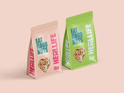 Nuts pouch packaging design bag brand identity food graphic design labeldesign logo design nut packagedesign packaging packaging design pouch packaging print supplement typography